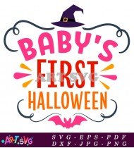 Baby's First Halloween Witch Hat SVG