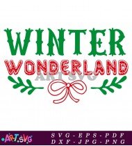 Winter Wonderland Bow Design SVG