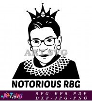 Notorious RBG T-Shirt Design Vector Art SVG 1