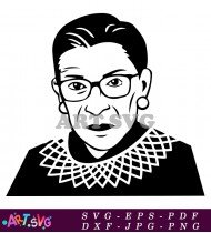 Ruth Bader Ginsburg Justice Silhouette SVG