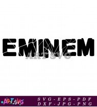 Black And White Eminem Rap Lyrics Art SVG