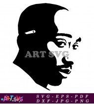 Rapper Biggie Smalls Silhouette Design for Print SVG