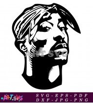 Rapper Drake Silhouette Vector for Print SVG