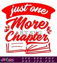 Just One More Chapter Bookworm Coffee Mug Design SVG