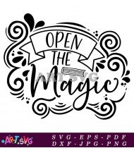 Open The Magic Bookworm Quotes SVG