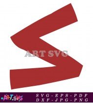 Red Letter S Alphabet Image Design SVG