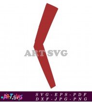 Left Arrow Red Shape Icon SVG