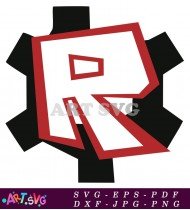 Roblox Logo in Red with Black Gear SVG