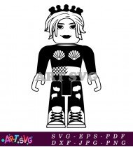 Roblox Girl Avatar Black Outfit Game SVG