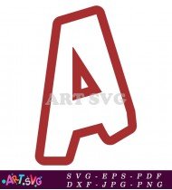 A Red Letter Bold Alphabet Logo SVG 1