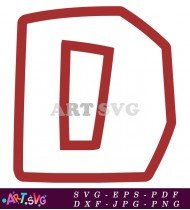 Red Letter E Bold Alphabet Logo SVG 1