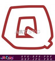 Red Bold Capital Letter Q Vector Design SVG