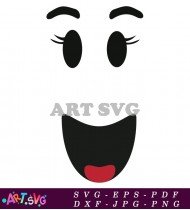 Cute Happy Smiley Face Emoji Illustration SVG