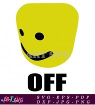 Roblox Off Face with Yellow and Black Color Scheme SVG