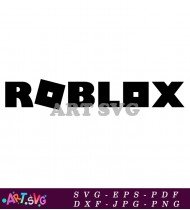 Roblox Logo On Black Isolated On White SVG