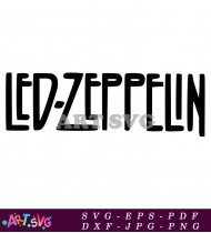 Black And White Led Zeppelin Band Logo SVG