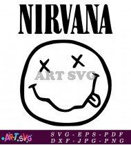 Nirvana Band Music Logo Smiley Face SVG