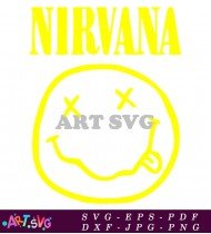 Nirvana Band Music Logo Yellow Smiley SVG