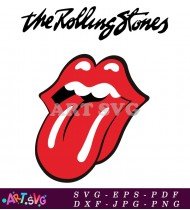 Rolling Stones Logo Classic Rock Music Band SVG