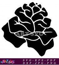 Black And White Rose Clip Art Flower SVG