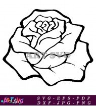 Black And White Rose Clipart Image SVG