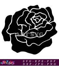 Black And White Rose Clipart Silhouette SVG