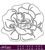 Romantic floral artwork design of a rose SVG