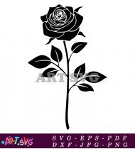 Elegant rose flower design for artwork SVG