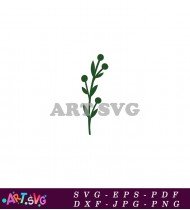 Elegant Green Leaf Branch Illustration Free Vector SVG