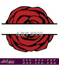 Free Vector Of Red Flower Design SVG