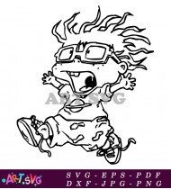 Rugrats Coloring Page Tommy Shirt Pants Cartoon SVG 1