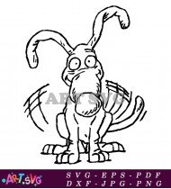 Spike The Dog Rugrats Cartoon Character Coloring Page SVG