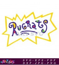 Rugrats Cartoon Show Logo Coloring Page SVG