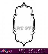 Ornate Art Deco Frame Vintage Decor SVG