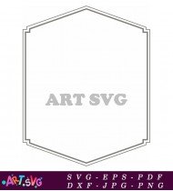 Hexagon Vintage Decorative Frame Elegant SVG