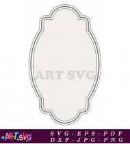 Simple Floral Design Decorative Frame Vintage Style SVG