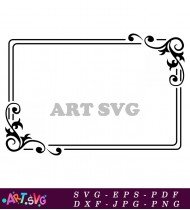 Classic Black and White Vintage Frame Design SVG