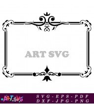 Classic Decorative Corner Frame with Floral SVG