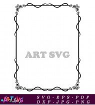 Simple Classic Ornate Frame For Photograph Print SVG