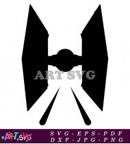 Star Wars Tie Fighter Silhouette Design SVG 1