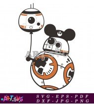 Star Wars BB-8 Droid with Mickey Ears SVG