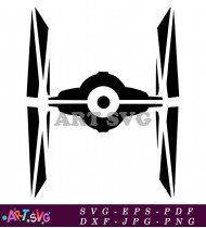 Star Wars Tie Fighter With Lightsaber SVG