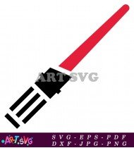 Star Wars Lightsaber Red And Black SVG