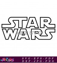 Star Wars Logo With Black Font SVG