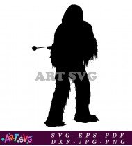 Chewbacca Star Wars Wookiee Silhouette SVG 1