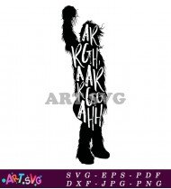 Star Wars Chewbacca Character Design Cute SVG 1