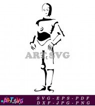 Star Wars Character C-3PO Vintage Art SVG