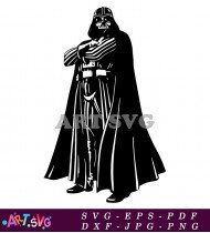 Darth Vader Standing Pose Silhouette Image SVG