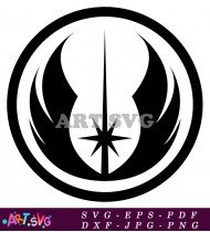 Jedi silhouette icon for star wars SVG 1