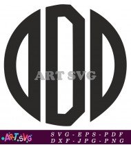 Star Wars Monogram Letter D Design SVG 1